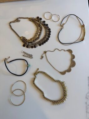 Gold-Tone Layered Statement Necklace Set - Women's Fashion Jewelry